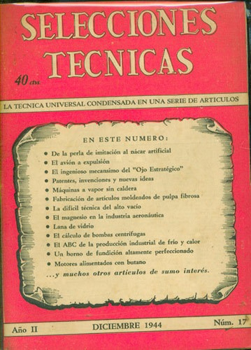 Selecciones Tecnicas  Año Ii  Diciembre 1944  Nº17