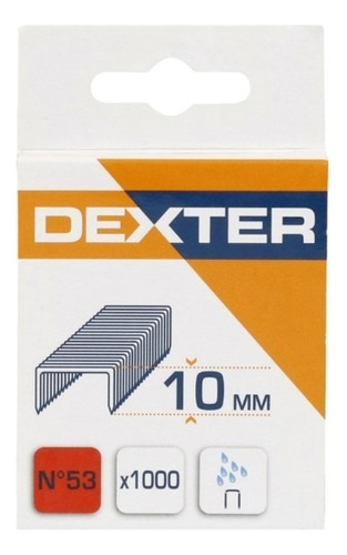 Grampo P Grampeador 10mm Com 1000 Grampos Dexter - Nº 53