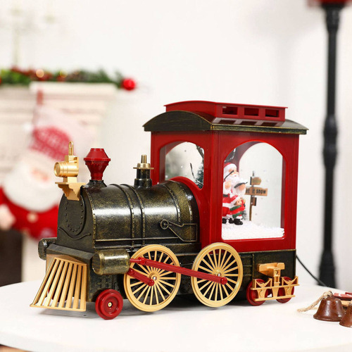 Lanterna De Neve De Natal Com Design Queen, Luz Led Retrô D