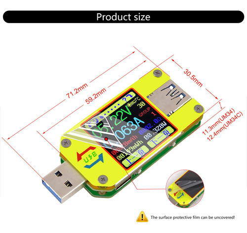 Usb Tester 4-24v 4a Lcd Display Multímetro Usb Power Meter