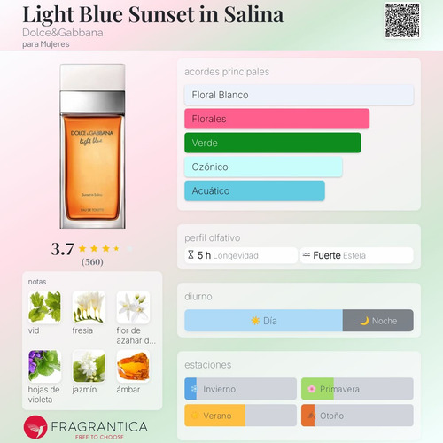 Light Blue Sunset En Salina Dolce&gabbana 50ml