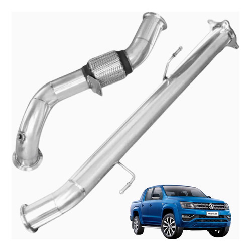 Downpipe + Dpf Delete Amarok V6 Inox