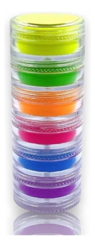 Torre De 6 Pigmentos Fluor Para Maquillaje Y Manicure