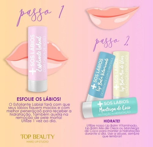 Kit Com 4 Sos Labios Top Beauty