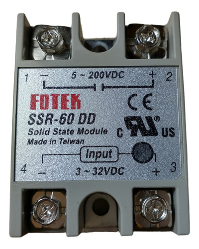 2pzas Relevador De Estado Solido Dc A Dc Ssr-60dd 200vdc