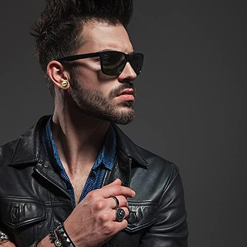 Sailimue 17 Pares De Aretes Para Hombre, Calibres Falsos, Ta