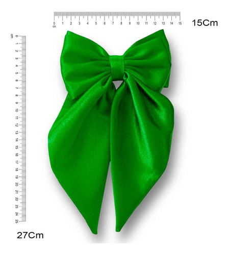 Lazos Grande De Satén Verde (15x27cm)