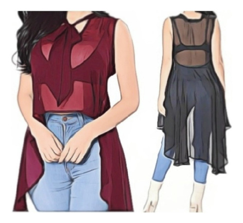 Molde De Blusa Transparente Cauda P Ao Gg #231