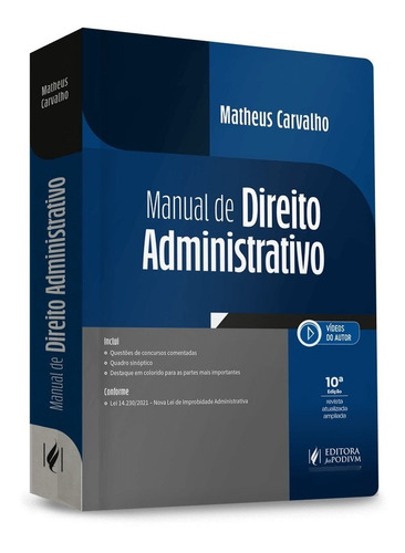 Livro Manual De Direito Administrativo Matheus Carvalho