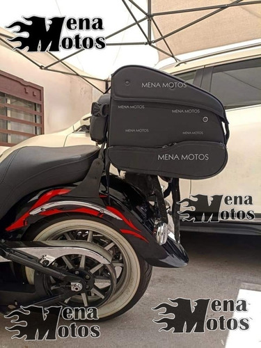 Maleta Tipo Alforja Para Viaje Moto Chopper Tactopiel Lamina