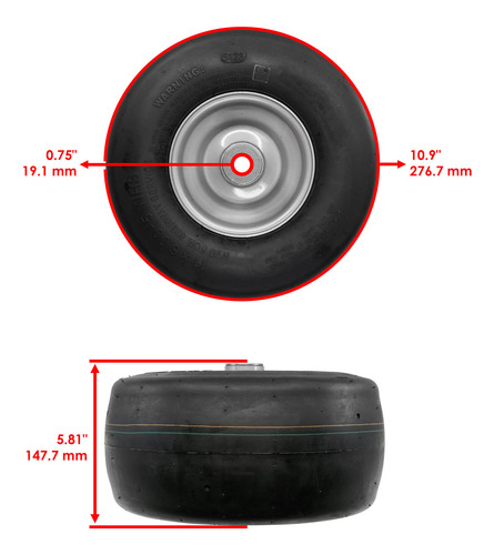 Caltric 576588601 576588602 Mower Wheel For Dixon Speed Cch