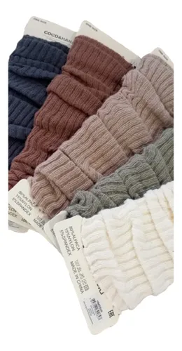 Calentadores De Pierna Tejidos Invierno Abrigo Estilo Unisex Tostado Liso Unico