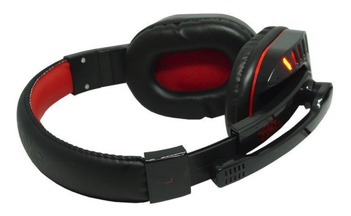 Fone de ouvido gamer Exbom HF-G310P4 black e red e red light