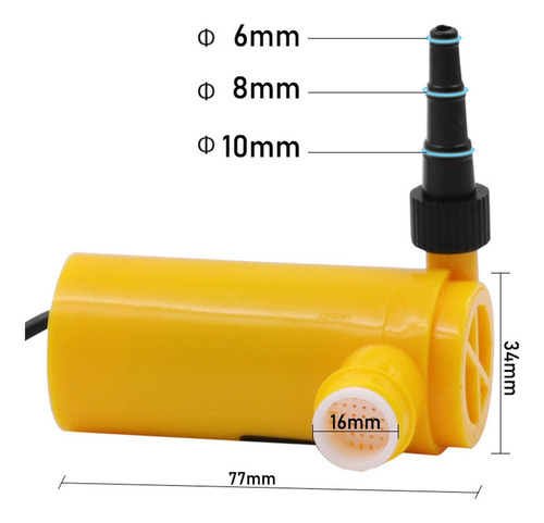 Mini Bomba De Agua De 12 V, Enchufe Adaptador . Uu., Cabezal