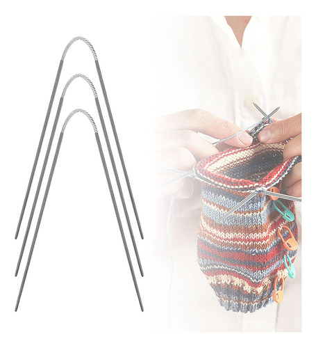 Conjunto De Agulhas De Tricô De Cabo Circular 3x 2mm