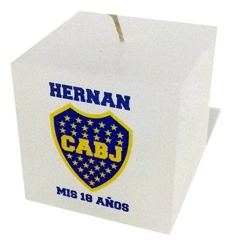 Souvenir Futbol Vela 4x4cm Pack X 10u