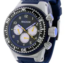 Relógio Magnum Masculino Prata Military MA31579V - Relojoaria Invictos