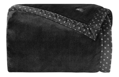 Imagem 1 de 1 de Cobertor Kacyumara 700 2 corpos cor preto com design liso de 2.2m x 1.8m