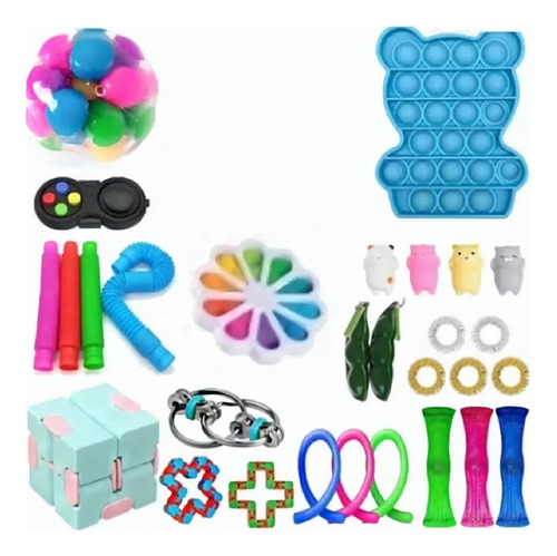 Kit De 26 Piezas Sensorial Juguetes Anti Estrés Fidget Cube