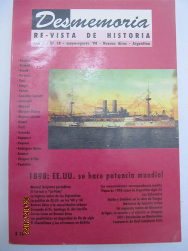 Desmemoria Revista De Historia Nº 18 1998