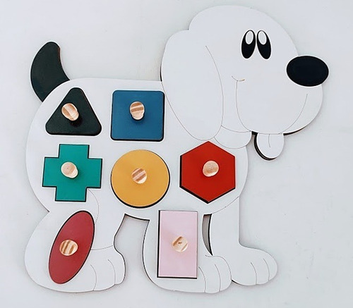 Aprendendo As Formas Geométricas Cachorro - 8 Peças