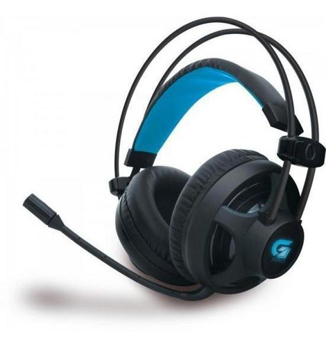 Fone De Ouvido Headset Gamer Com Microfone P2 Preto Com Azul