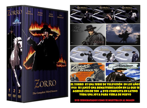 El Zorro Serie Tv De 1959 En Latino Completa Para Dvd