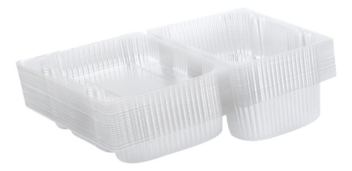 Envase Desechable De Plástico Para Pan Con Bisagras, 25 Unid