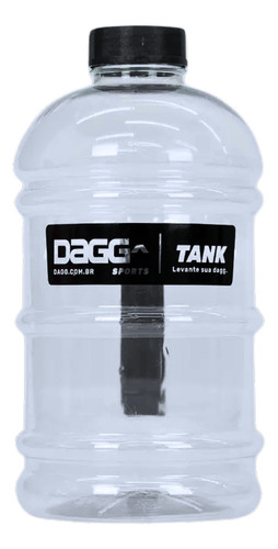 Garrafa Galão De Água Dagg Tank 2l Squeze Academia De Treino Cor Crystal