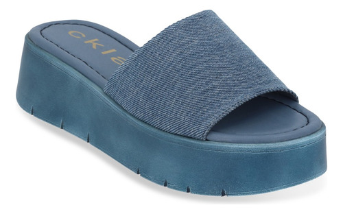 Dúo 657 Sandalia Casual Mujer Beige Y Mezclilla