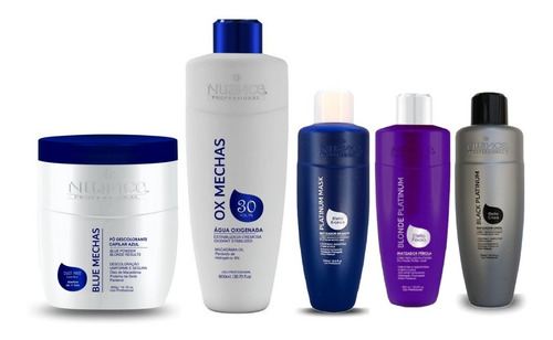 Imagem 1 de 6 de Kit Descolorante Nuance Black + Blonde + Mask + Po + Ox30