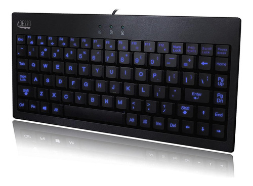 Akb-110eb - Slimtouch 110 Mini Teclado Iluminado De 3 Colore