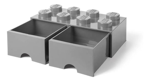 Lego Bloque Apilable Contenedor Brick Drawer 8 Stone Grey