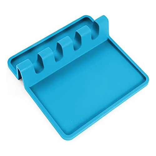 Silicone Utensil Rest With Drip Pad For Multiple Utensi...