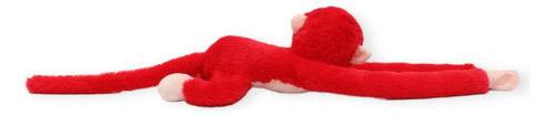 Chango De Peluche Rojo 65cm Largo Juguete Animales Suave