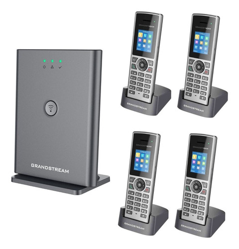 Base Ip Grandstream Dp752 + 4 Telefono Inalambrico Dp722