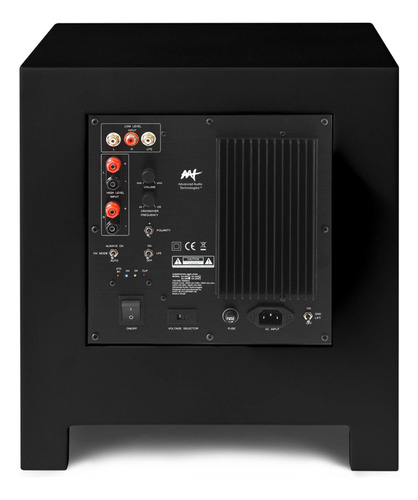 Subwoofer Ativo Aat Cube Rakt 10 250w Rms Preto