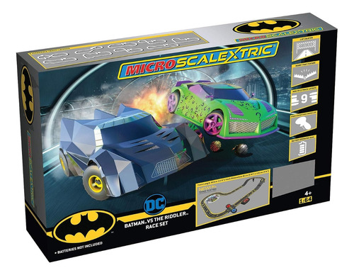 Autopista Micro Scalextric Batman Vs The Riddle Set Esc 1:64