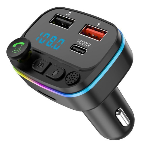 Receptor Bluetooth Auto Transmisor Fm Mp3 Cargador Usb P3
