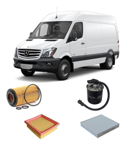 Kit 4 Filtros Mercedes Sprinter Nueva Wega