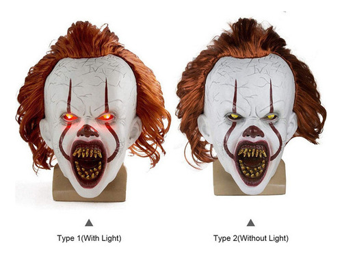 A Máscara De Halloween Con Cara De Payaso Espeluznante
