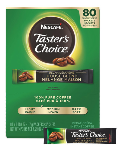 Paquetes De Café Instantáneo Nescafé Taster's Choice Decaf 1