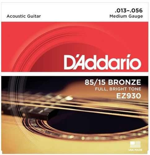 Encordoamento Cordas Para Violão Aço 013 Daddario Ez930 Nf