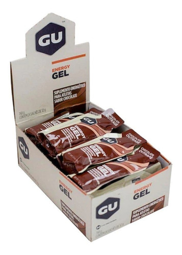 Gu Energy Gel Carboidrato Chocolate Caixa C/ 24 Saches
