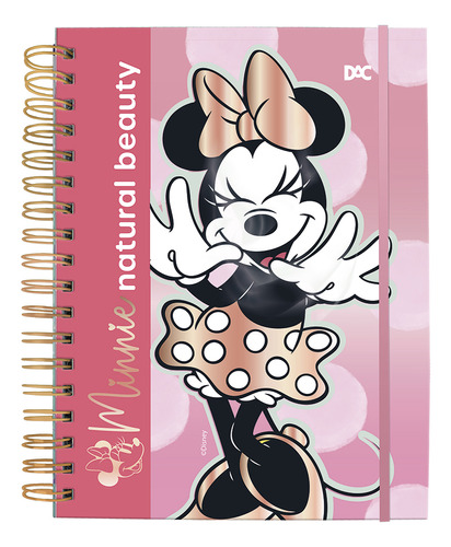 Caderno DAC Smart Universitário 80 folhas  listradas unidade x 1 27.5cm x 20cm minnie cor rosa