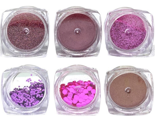 Kit Uñas Efecto Espejo + Piedras + Katana + Pincel Silicon