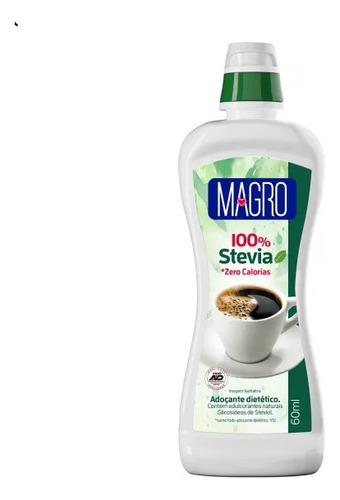 Kit Especial Com 6 Adoçante Magro 100% Stévia De 60ml