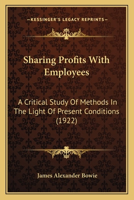 Libro Sharing Profits With Employees: A Critical Study Of...