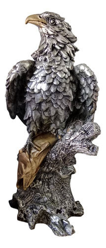 Águila Alcón Ave C/ Salmón 40 Cm Metálico