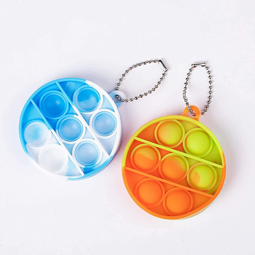 Mini Push Pop-up Sensorial Burbuja Juguete Llavero 5pcs